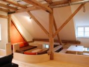Sitzecke, rechts Esstisch der Schloßmühle Liebenthann
