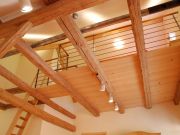 Hochgesetzte Schlafgalerie Ferienwohnung West der Schloßmühle