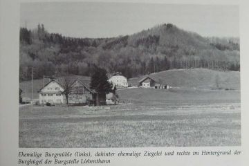 SW-Fotografie um 1960, Mühle und Stadel