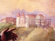 Ansicht Schloß Liebenthann um 1480, gemalt von F.G. Herrmann um 1760