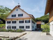 Ansicht Giebel mit Vordach, Farbfassung wie im Barock