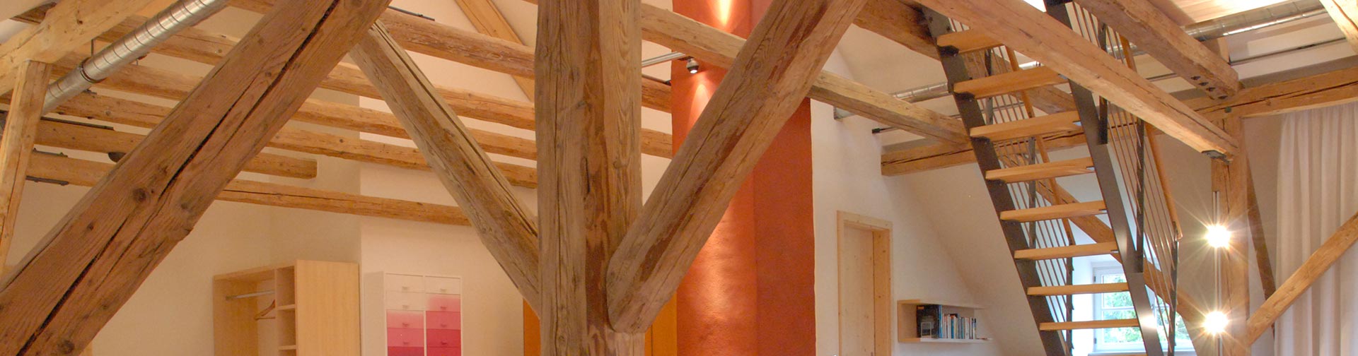 Aufgang zur Schlafgalerie der Liebenthann Mühle
